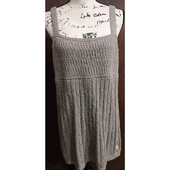 Abercrombie & Fitch Dress Sweater Chunky Cable Knit Babydoll Y2K 90 Rabbit Small - Picture 1 of 9